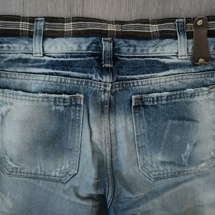[BUNJANG] Vintage Washed Denim Shorts / 빈티지 워싱 데님 반바지
