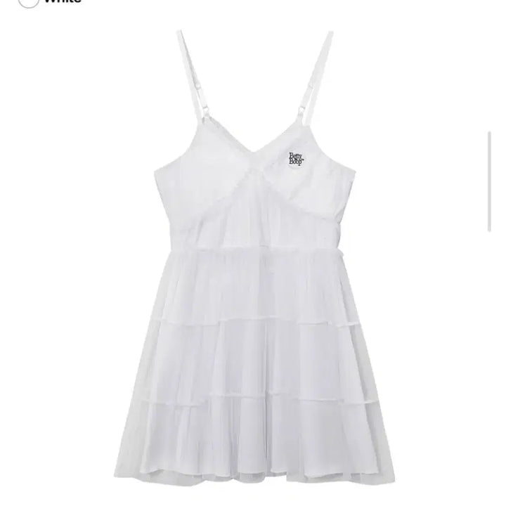 [SOLD OUT] (택채새상품)베티붑 레이스 레이어드 프릴 미니 원피스 화이트 F