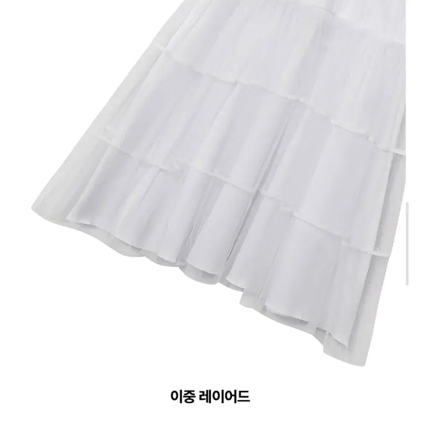 [SOLD OUT] (택채새상품)베티붑 레이스 레이어드 프릴 미니 원피스 화이트 F