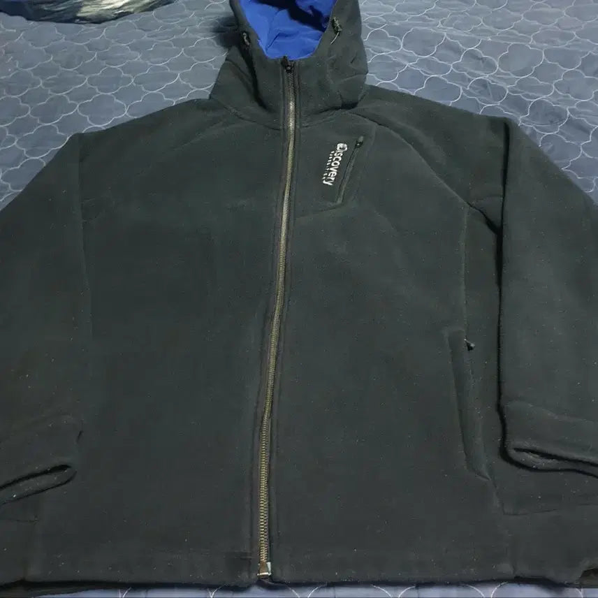 [BUNJANG] Discovery Expedition Bonded Fleece Hoodie Dark Navy (110) / 디스커버리 익스페디션 본딩 플리스 후드집업 다크네이비 (110)