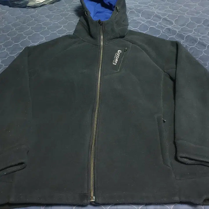 [BUNJANG] Discovery Expedition Bonded Fleece Hoodie Dark Navy (110) / 디스커버리 익스페디션 본딩 플리스 후드집업 다크네이비 (110)