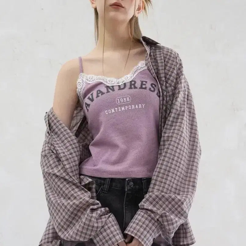 [SOLD OUT] (미착용새옷)어반드레스 OL 로버핏 체크셔츠 핑크 M 남여공용