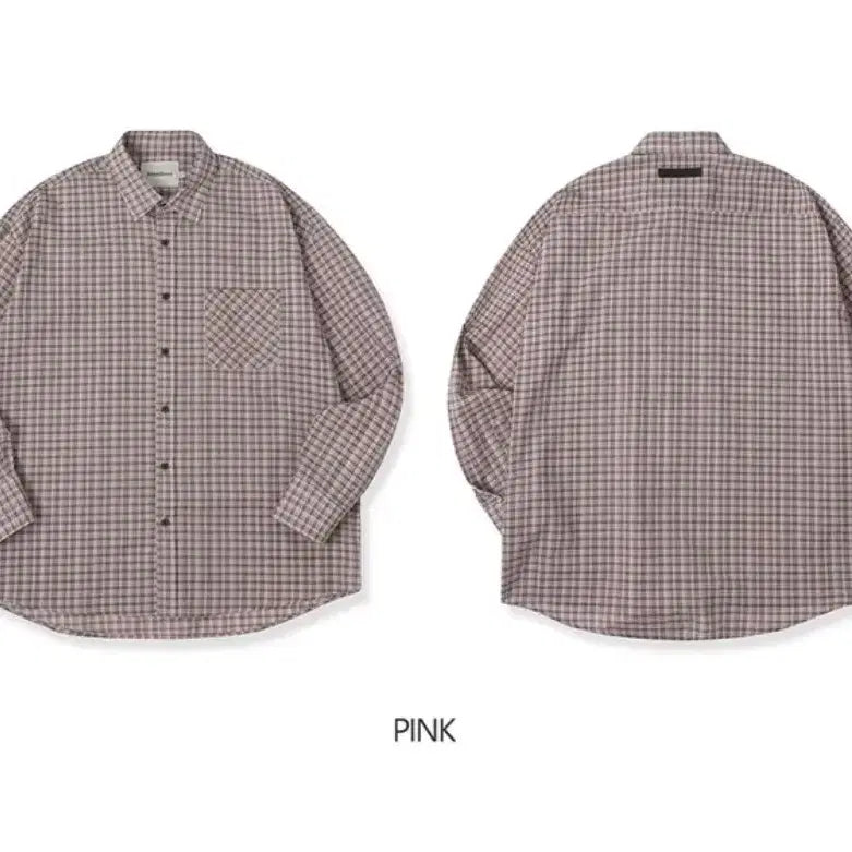[SOLD OUT] (미착용새옷)어반드레스 OL 로버핏 체크셔츠 핑크 M 남여공용