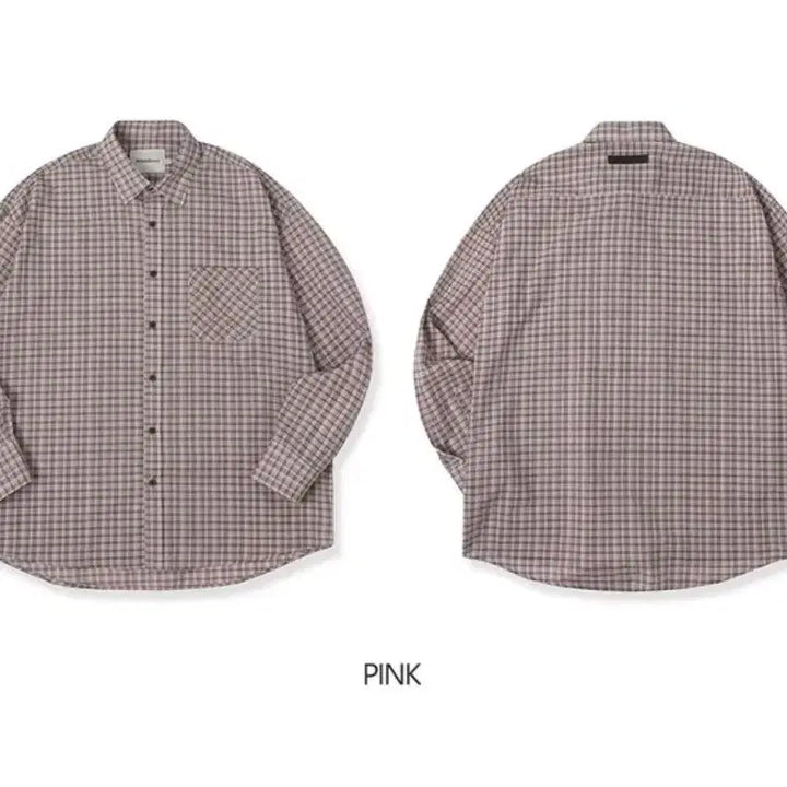[SOLD OUT] (미착용새옷)어반드레스 OL 로버핏 체크셔츠 핑크 M 남여공용