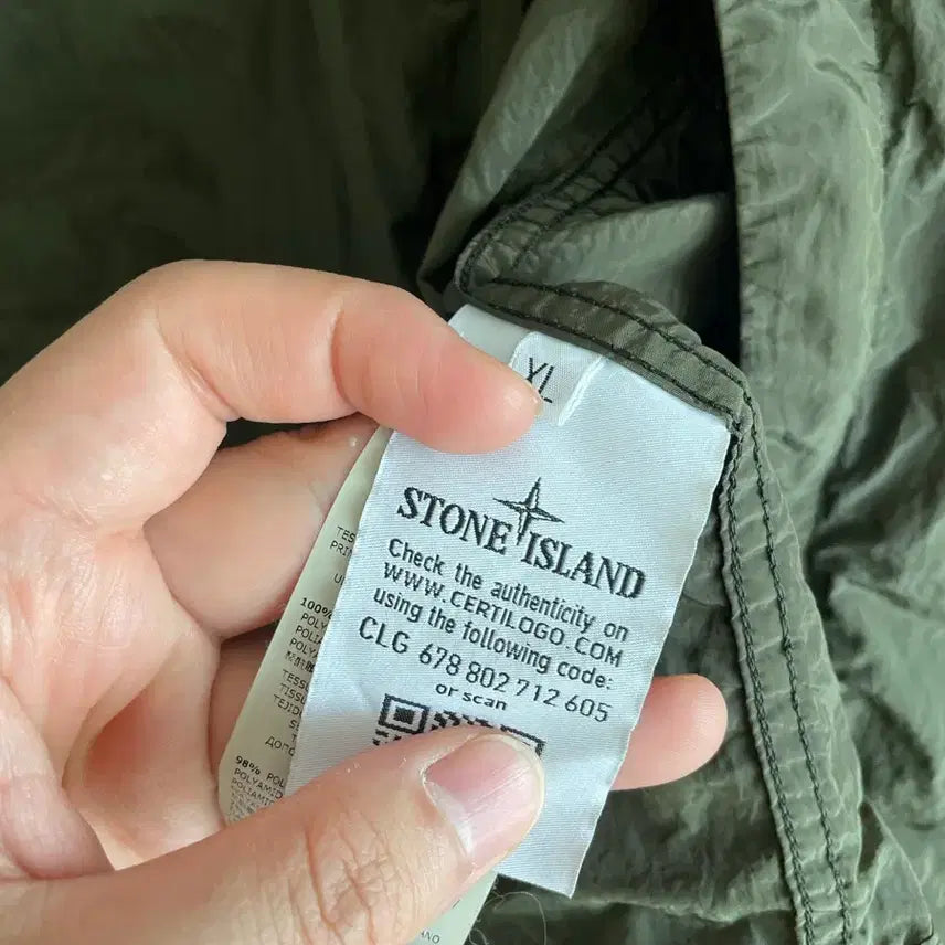 [BUNJANG] Stone Island Nylon Metal Shirt Jacket XL / 스톤아일랜드 18ss 나일론 메탈 셔츠 자켓 xl 카키 올리브