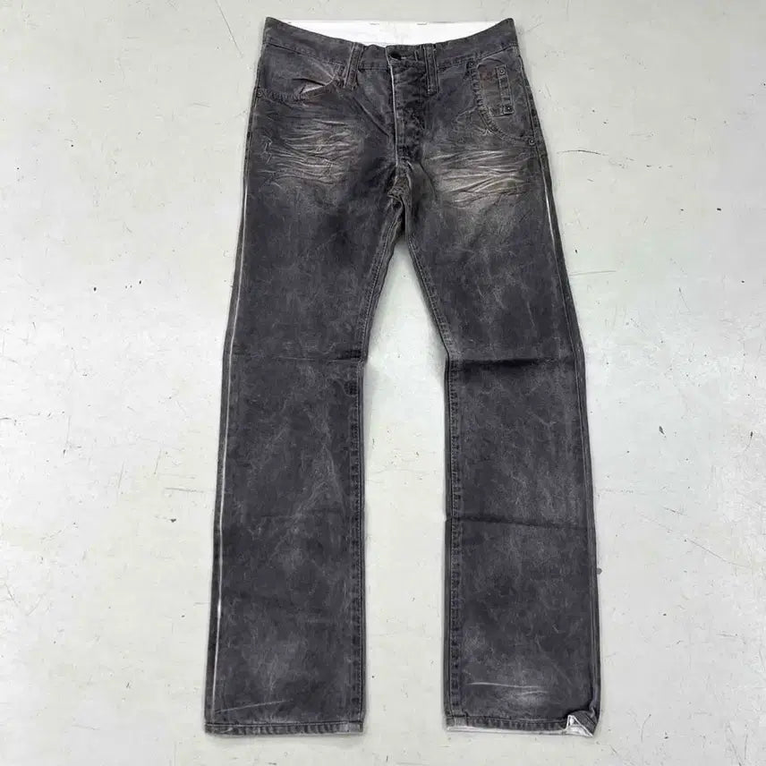 [BUNJANG] Neil Barrett Waxed Flare Jeans / 닐바렛 왁스진