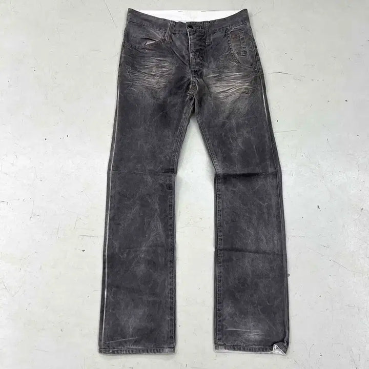 [BUNJANG] Neil Barrett Waxed Flare Jeans / 닐바렛 왁스진