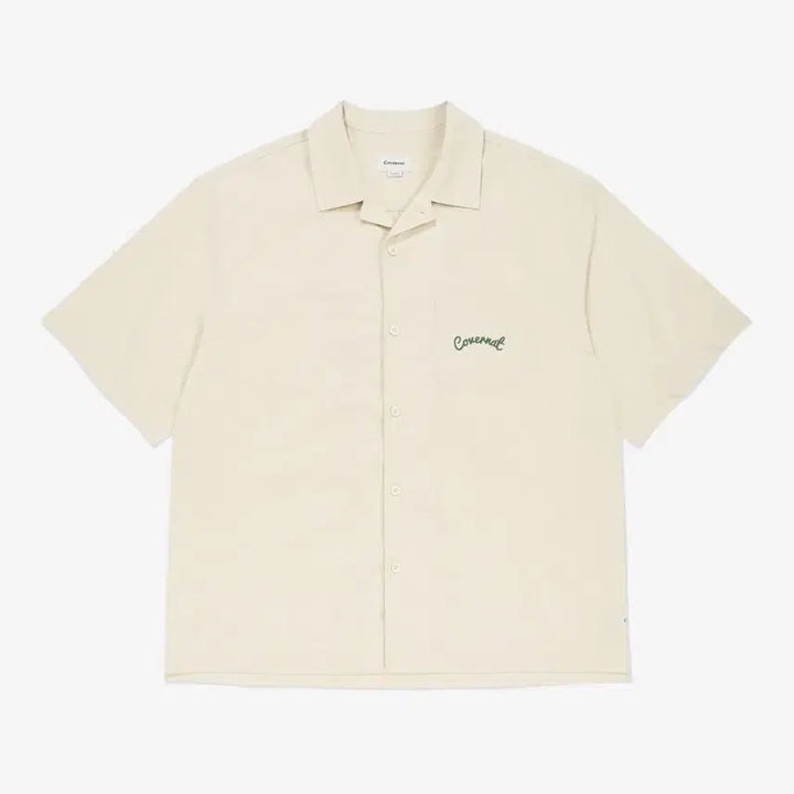 [BUNJANG] Covernat Palm Tree Graphic Half Shirt Ivory M / 커버낫 팜트리 그래픽 하프 셔츠 아이보리 M