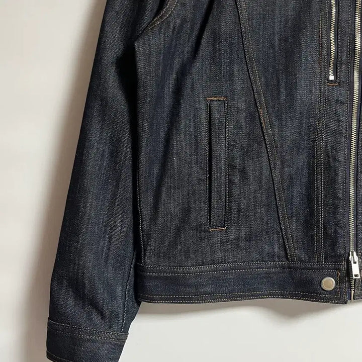 [BUNJANG] Piece Worker Black Cropped Biker Denim Jacket / 공용 피스워커 흑청 크롭 바이커 데님 자켓 점퍼 L