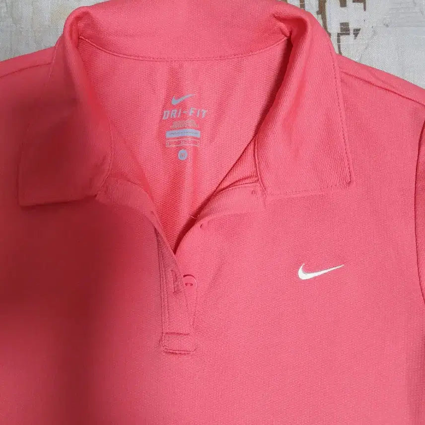 [BUNJANG] Nike Pink Short Sleeve Polo Shirt Size 85 / [상태최상] 나이키 핑크 반팔 카라 티셔츠 85