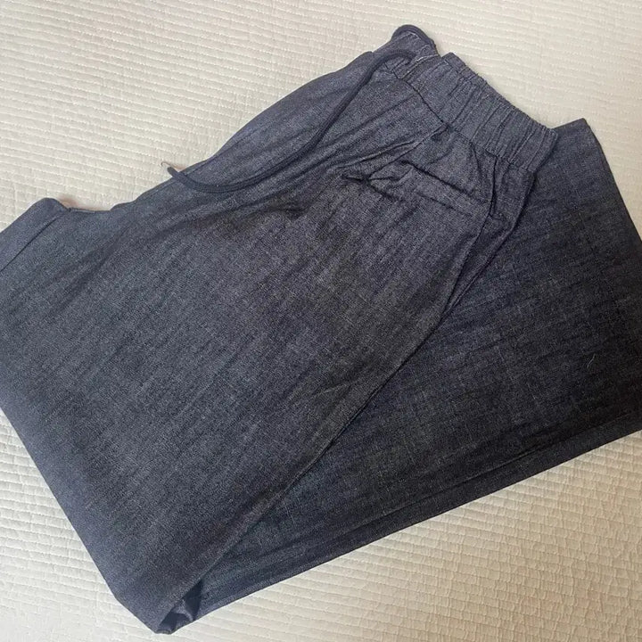 [BUNJANG] Non-Fade Black Denim Top and Bottom Set / 논페이드 흑청데님 상의+하의 셋트가격임