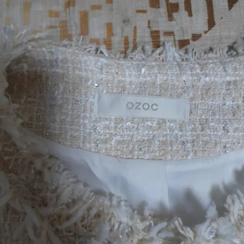 [BUNJANG] OZOC Ivory Tweed Jacket S / OZOC 아이보리 트위드 자켓 S