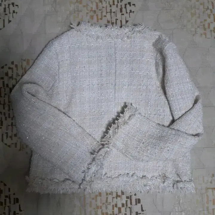 [BUNJANG] OZOC Ivory Tweed Jacket S / OZOC 아이보리 트위드 자켓 S