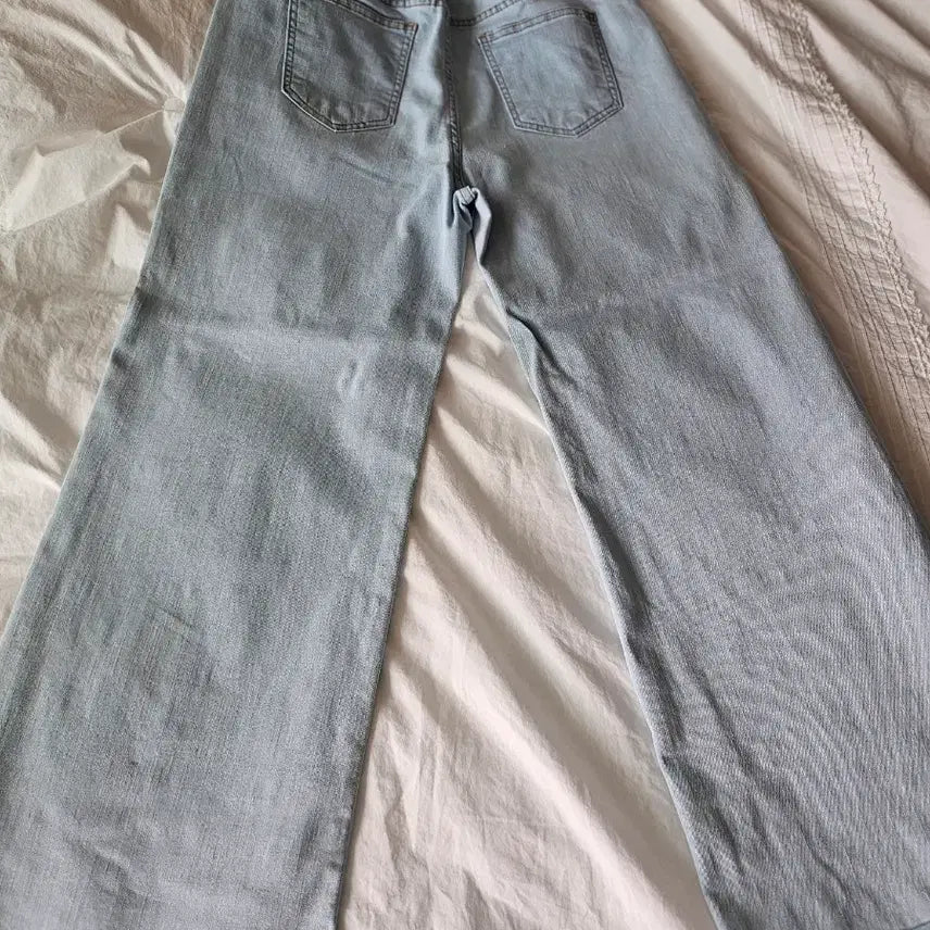 [BUNJANG] NANING9 Light Wash Denim Wide Span Pants / NANING9 연청 데님 와이드스판 팬츠