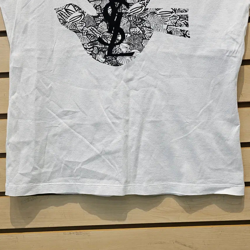 [BUNJANG] Saint Laurent White Cotton Sleeveless Top / 생로랑 화이트 면소재 민소매