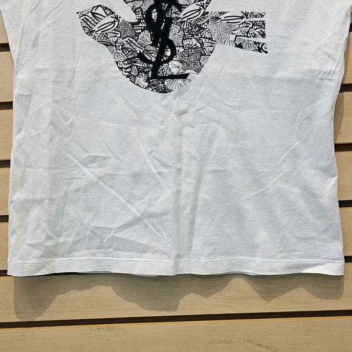 [BUNJANG] Saint Laurent White Cotton Sleeveless Top / 생로랑 화이트 면소재 민소매