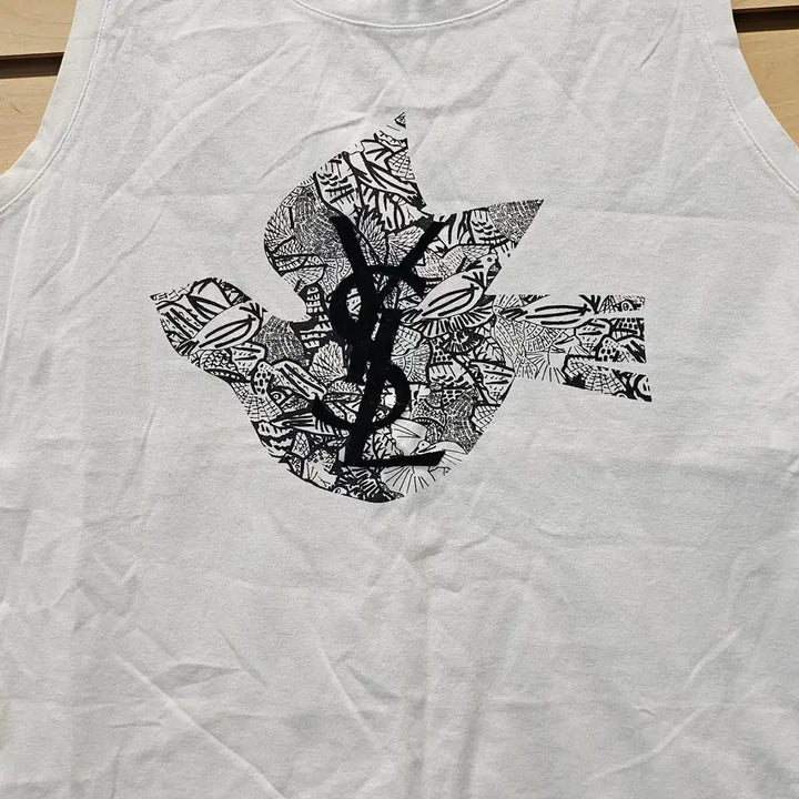 [BUNJANG] Saint Laurent White Cotton Sleeveless Top / 생로랑 화이트 면소재 민소매