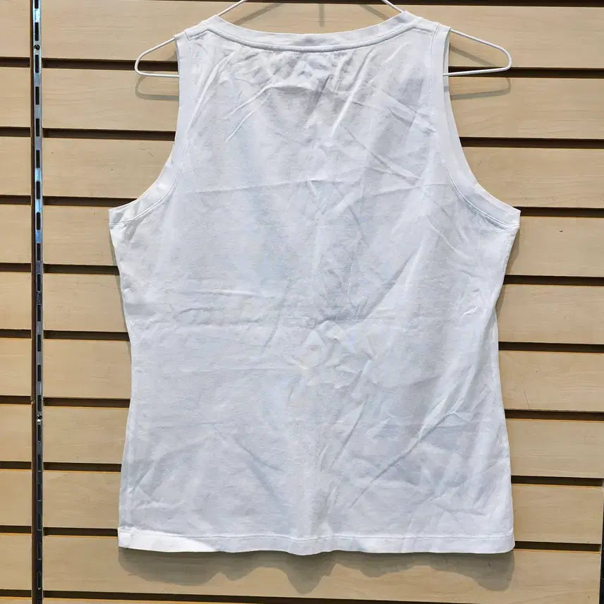 [BUNJANG] Saint Laurent White Cotton Sleeveless Top / 생로랑 화이트 면소재 민소매