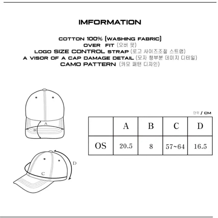 [BUNJANG] Positive Sensitive White Camo Ball Cap / 포스센스티브 화이트카모 볼캡