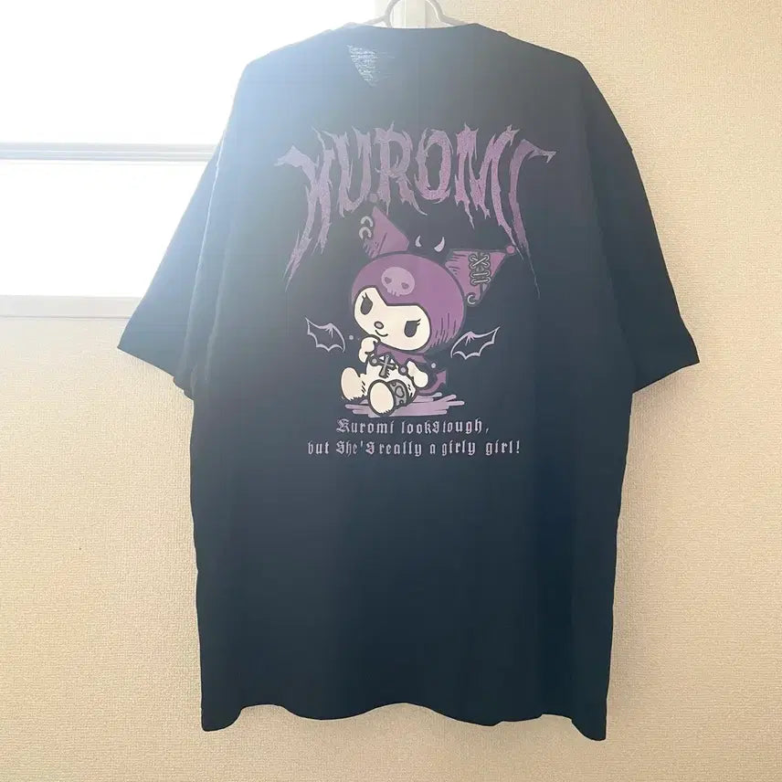 [BUNJANG] Kuromi Graphic Print T-shirt / 쿠로미 반팔티 일브 양지뢰 양산형 지뢰계 섭컬 서브컬쳐