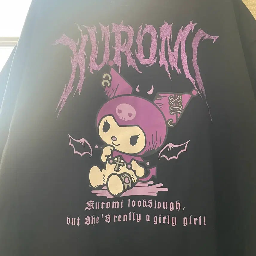 [BUNJANG] Kuromi Graphic Print T-shirt / 쿠로미 반팔티 일브 양지뢰 양산형 지뢰계 섭컬 서브컬쳐