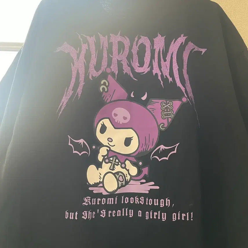 [BUNJANG] Kuromi Graphic Print T-shirt / 쿠로미 반팔티 일브 양지뢰 양산형 지뢰계 섭컬 서브컬쳐