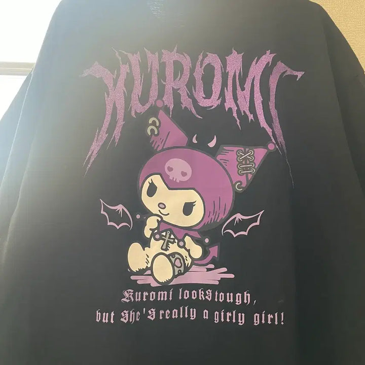 [BUNJANG] Kuromi Graphic Print T-shirt / 쿠로미 반팔티 일브 양지뢰 양산형 지뢰계 섭컬 서브컬쳐