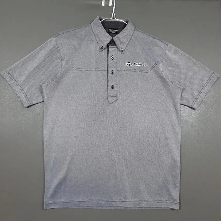 [BUNJANG] TaylorMade Golf Button-Down Polo Shirt (Gray) / M (95) 테일러메이드 골프 버튼다운 반팔 카라티 폴로 셔츠 그레이