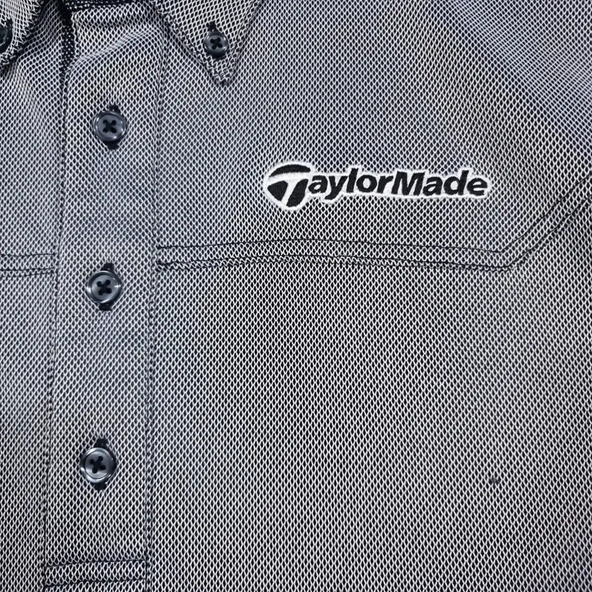 [BUNJANG] TaylorMade Golf Button-Down Polo Shirt (Gray) / M (95) 테일러메이드 골프 버튼다운 반팔 카라티 폴로 셔츠 그레이