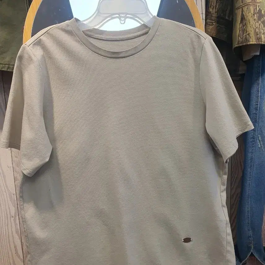 [BUNJANG] ST. JOHN Blue Label Powder Beige Cotton T-Shirt / 세인트존 블루라벨 파우더베이지 면 티셔츠 (66사이즈/상태최상)