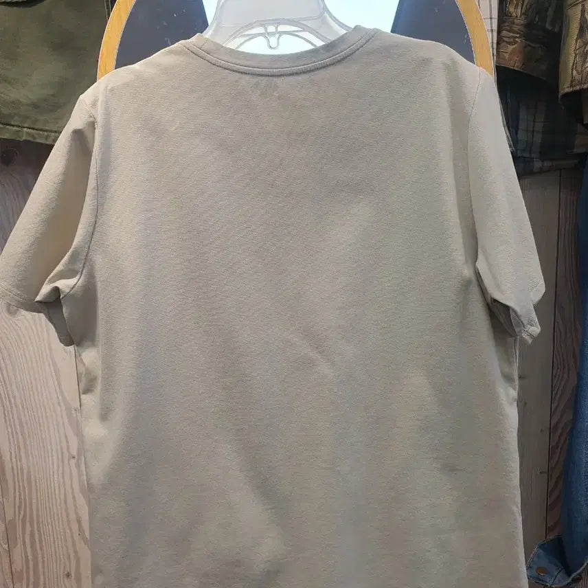 [BUNJANG] ST. JOHN Blue Label Powder Beige Cotton T-Shirt / 세인트존 블루라벨 파우더베이지 면 티셔츠 (66사이즈/상태최상)