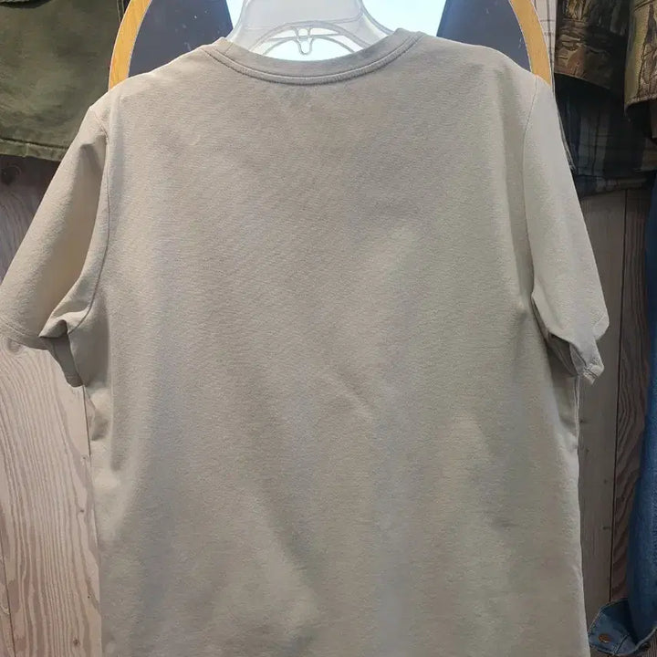 [BUNJANG] ST. JOHN Blue Label Powder Beige Cotton T-Shirt / 세인트존 블루라벨 파우더베이지 면 티셔츠 (66사이즈/상태최상)