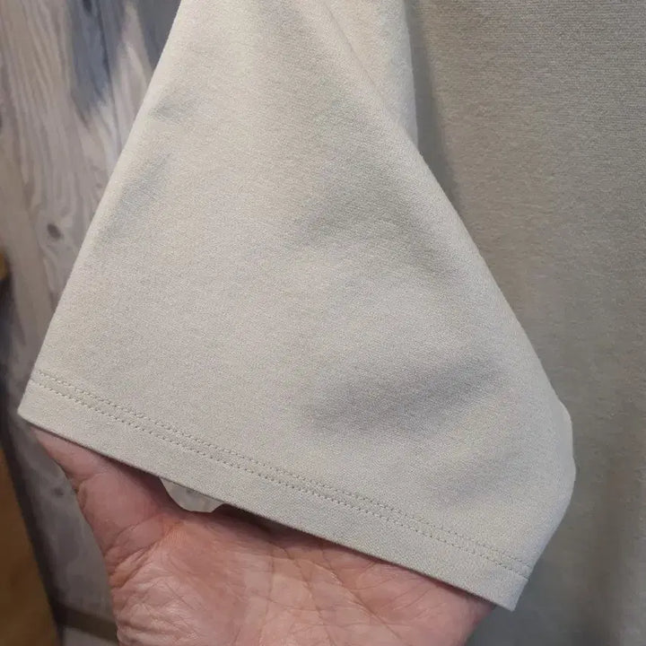 [BUNJANG] ST. JOHN Blue Label Powder Beige Cotton T-Shirt / 세인트존 블루라벨 파우더베이지 면 티셔츠 (66사이즈/상태최상)