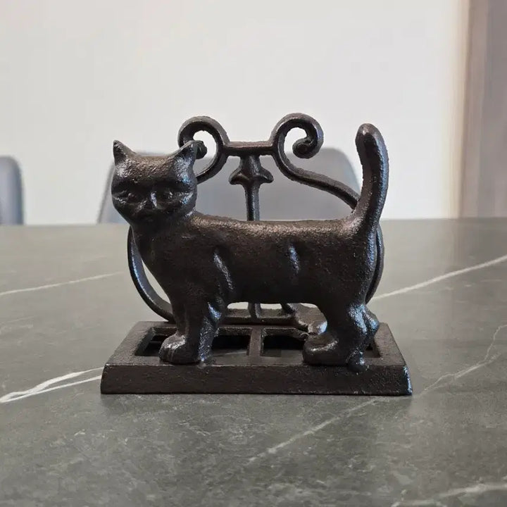 [BUNJANG] Vintage Cast Iron Cat Napkin Holder / 빈티지 주철 고양이 냅킨 홀더