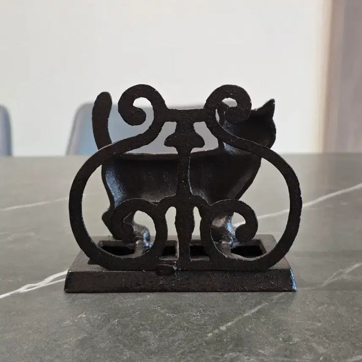[BUNJANG] Vintage Cast Iron Cat Napkin Holder / 빈티지 주철 고양이 냅킨 홀더