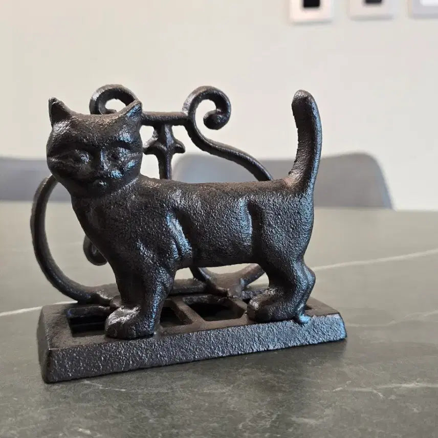 [BUNJANG] Vintage Cast Iron Cat Napkin Holder / 빈티지 주철 고양이 냅킨 홀더