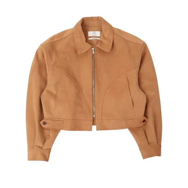 [BUNJANG] Maybi Suede Crop Blouson Jacket / Maybi 메이비 스웨이드 세무 크롭 블루종 자켓