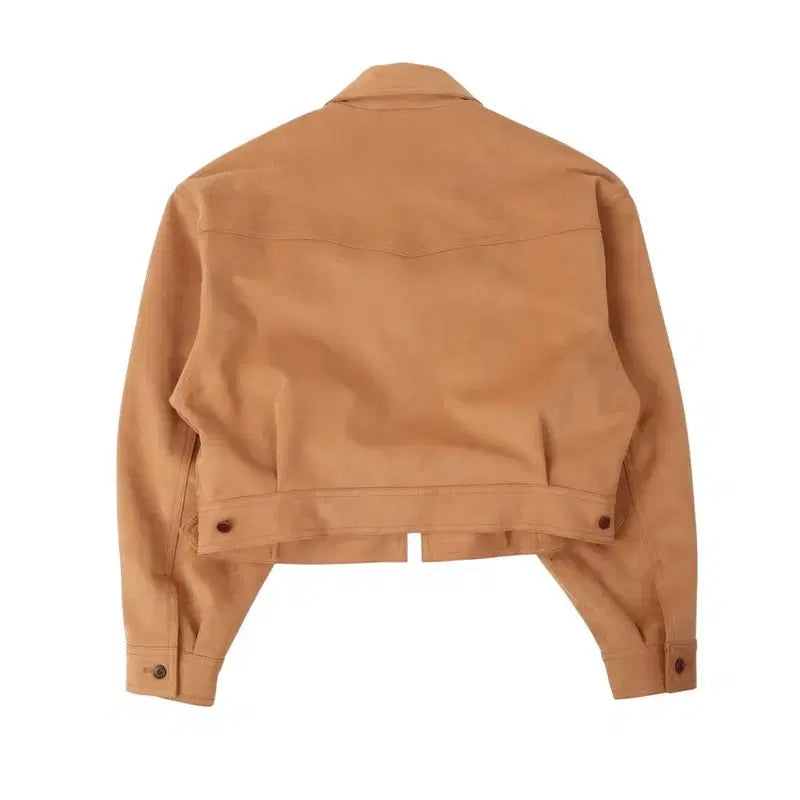 [BUNJANG] Maybi Suede Crop Blouson Jacket / Maybi 메이비 스웨이드 세무 크롭 블루종 자켓