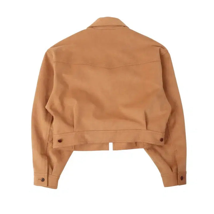 [BUNJANG] Maybi Suede Crop Blouson Jacket / Maybi 메이비 스웨이드 세무 크롭 블루종 자켓