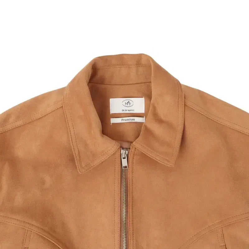 [BUNJANG] Maybi Suede Crop Blouson Jacket / Maybi 메이비 스웨이드 세무 크롭 블루종 자켓