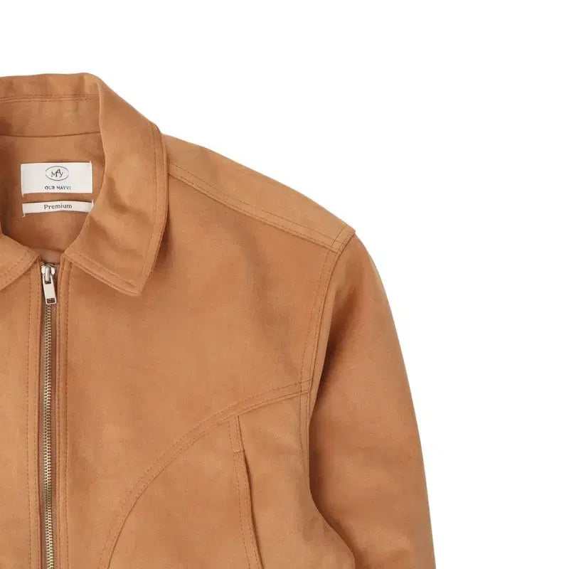 [BUNJANG] Maybi Suede Crop Blouson Jacket / Maybi 메이비 스웨이드 세무 크롭 블루종 자켓