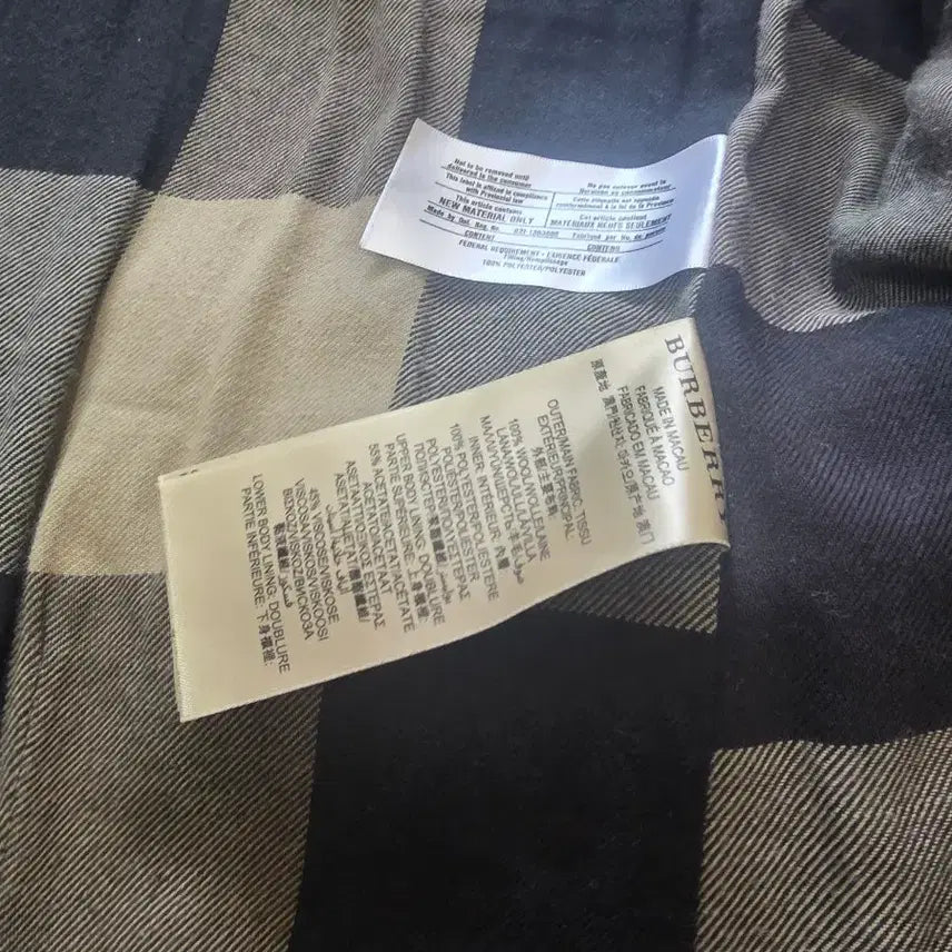 [BUNJANG] Burberry Brit Herringbone Double Coat / 버버리 브릿 헤링본 더블 코트정품