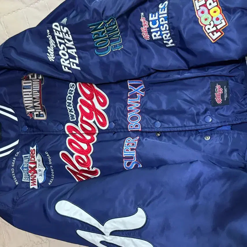 [BUNJANG] Weekenders Kellogg Stadium Jacket Blue / 위캔더스 켈로그 스타디움 자켓 블루