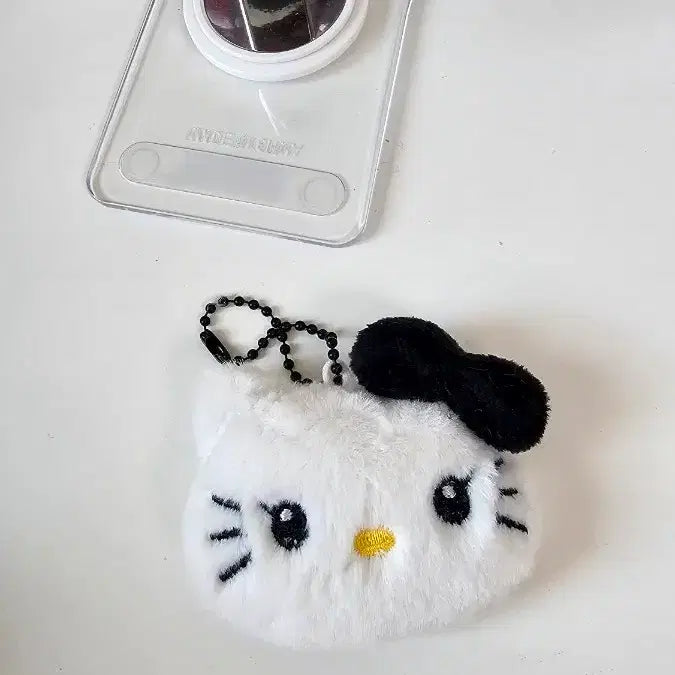 [BUNJANG] Sanrio Black Kitty Face Mini Doll Keychain / (바로배송) 수입 산리오 블랙 키티 얼굴 미니 인형 키링