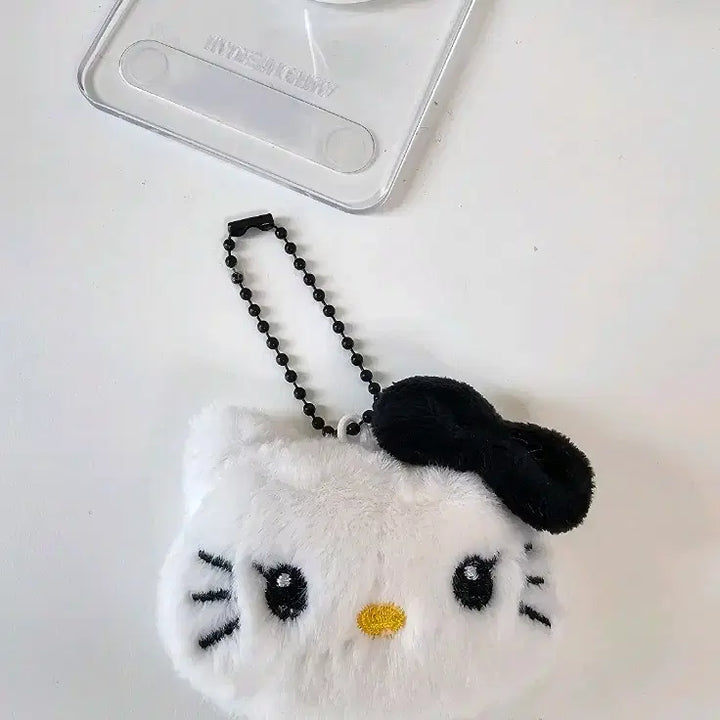 [BUNJANG] Sanrio Black Kitty Face Mini Doll Keychain / (바로배송) 수입 산리오 블랙 키티 얼굴 미니 인형 키링