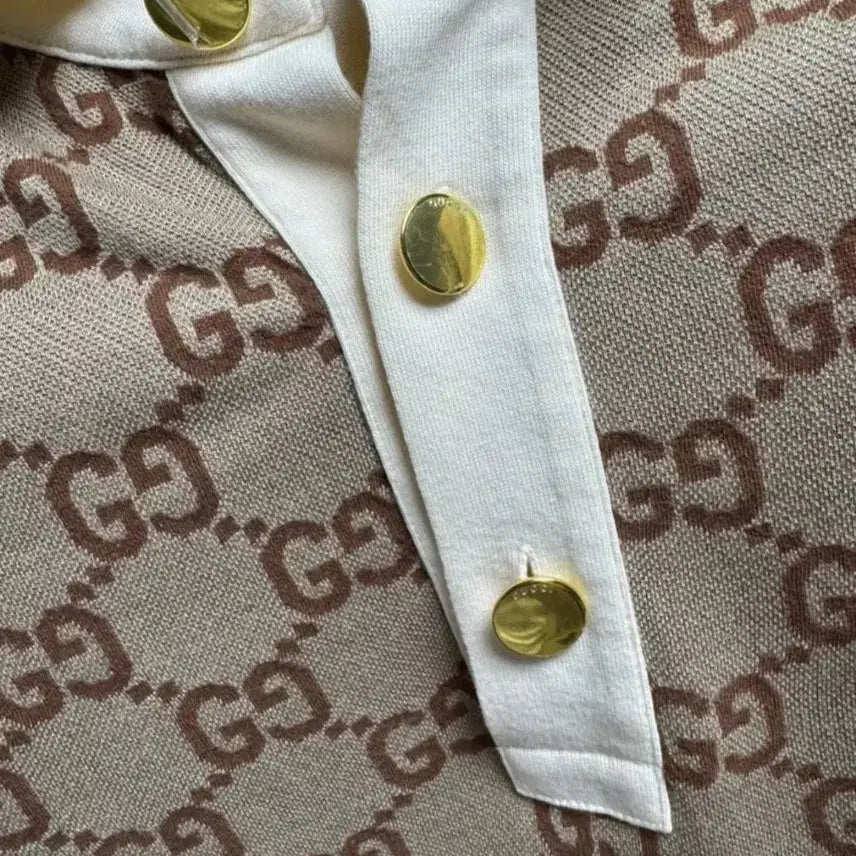 [BUNJANG] Gucci GG Pattern Polo Shirt / 구찌 GG 패턴 반팔 폴로티