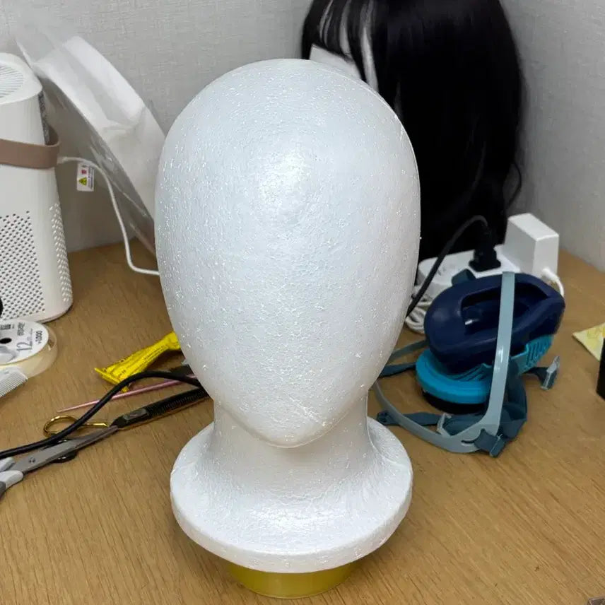 [BUNJANG] Cosplay Wig Styling Set with Styrofoam Head / 코스프레 가발셋팅 스티로폼 민두