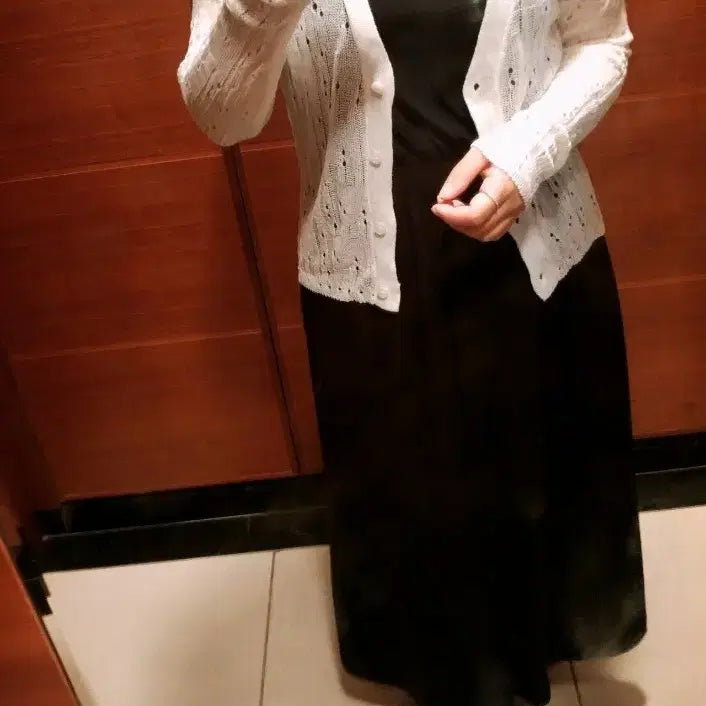 [BUNJANG] Black Long Sleeve Cardigan / (새상품) 긴팔가디건