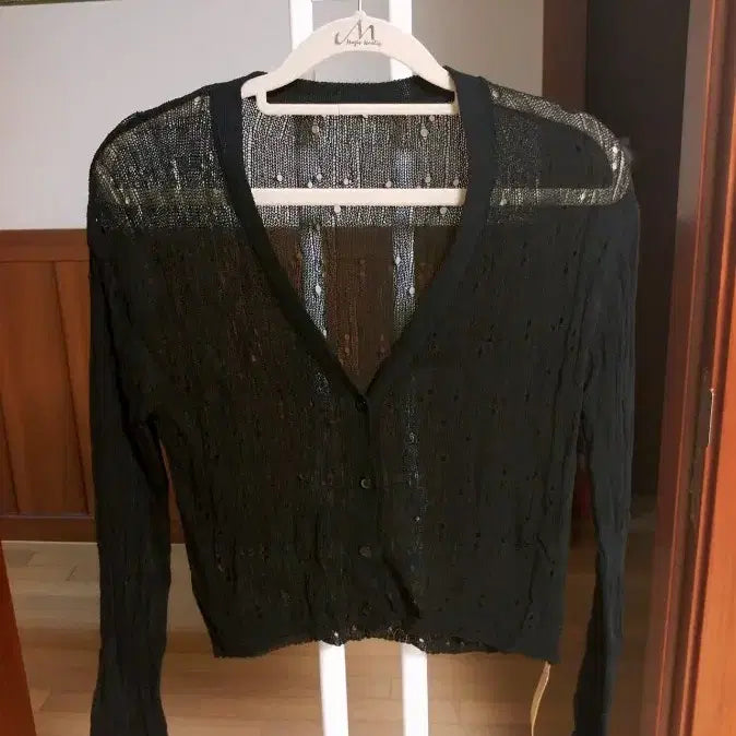 [BUNJANG] Black Long Sleeve Cardigan / (새상품) 긴팔가디건