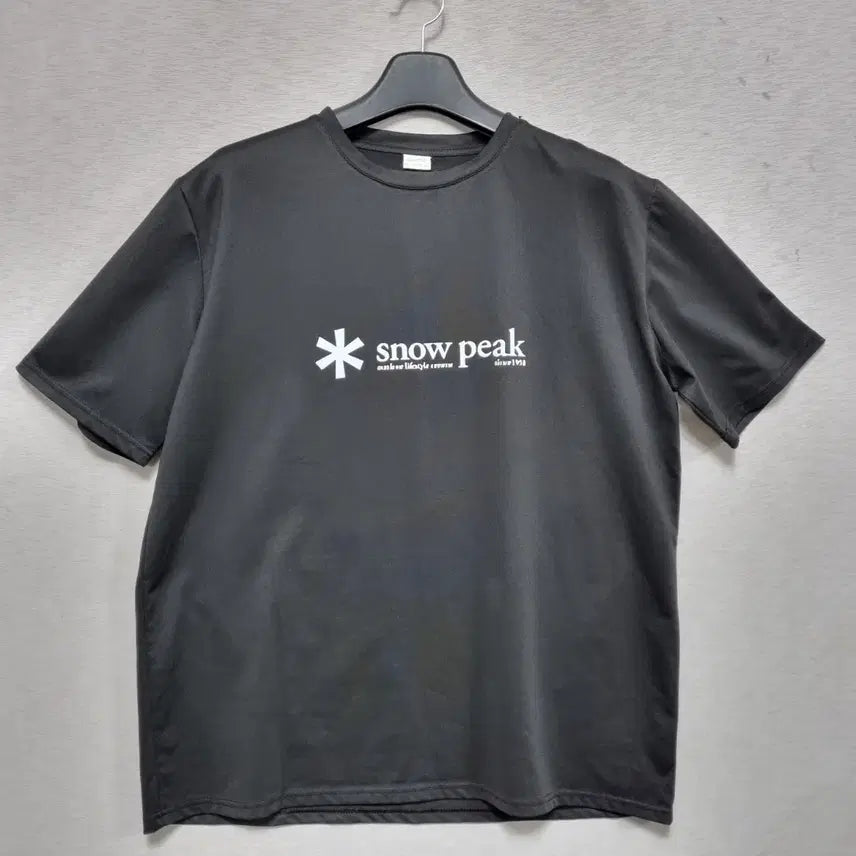 [BUNJANG] Snowpeak Functional Short Sleeve T-shirt / 스노우피크 기능성 반팔 블랙 남110ㅡ0415